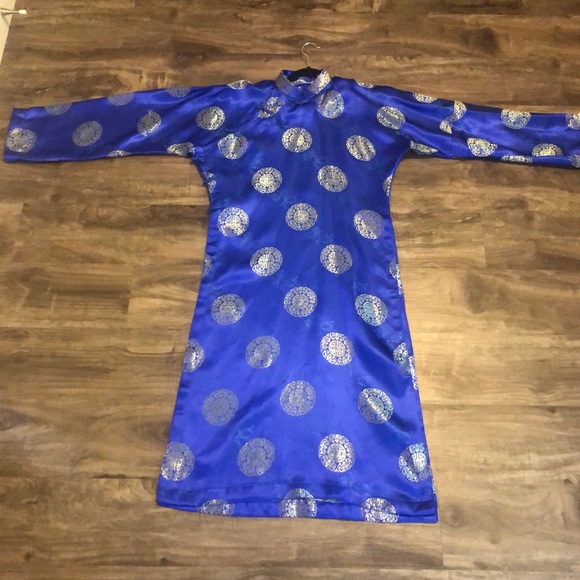 Other - Vietnamese Blue and Gold Mens Dress Robe